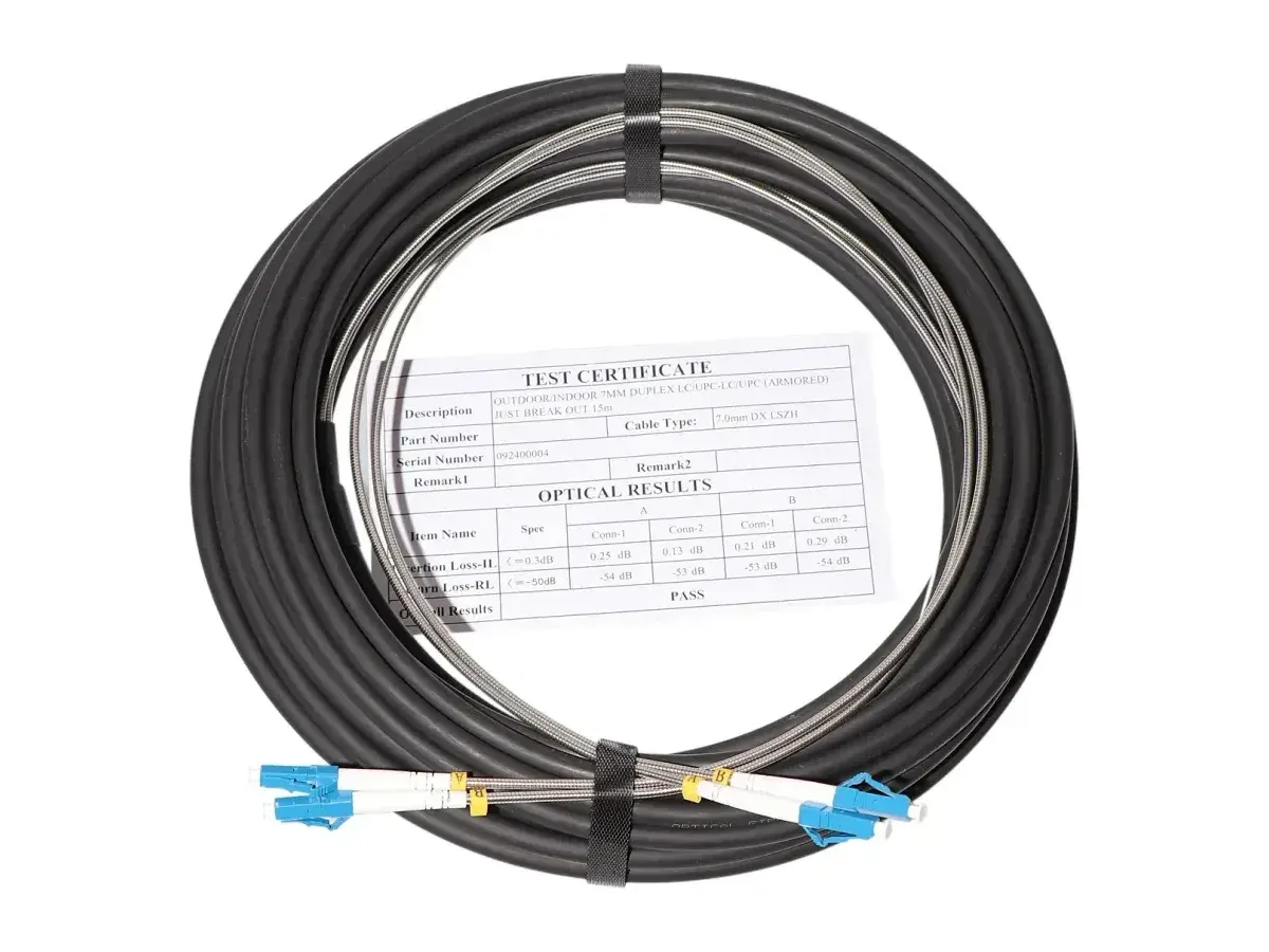 DYS CPRI LC outdoor cable assembly detail view