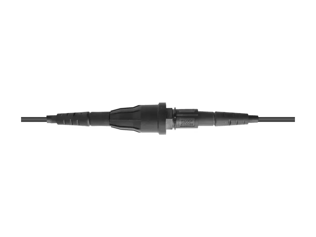 DYS Stap waterproof outdoor cable assembly with mated male plug and female receptacle