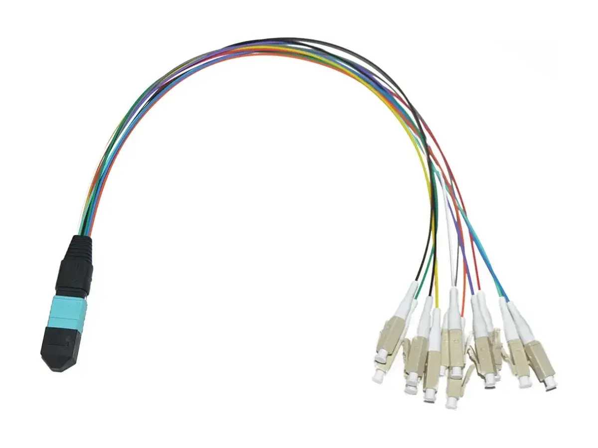 DYS MTP-to-LC 12-core 0.9mm multimode fan-out patch cord