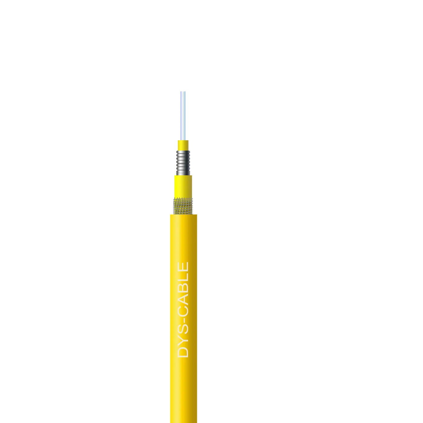 Yellow armored indoor single-mode fiber optic cable