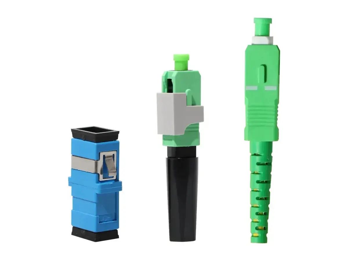 DYS injection molded fiber optic connectors and adapters