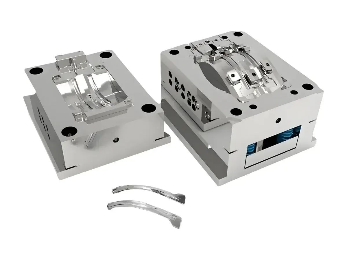 DYS injection mold with molded plastic parts